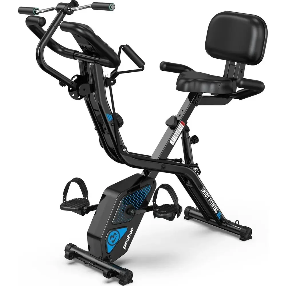 Home Gym Bike - Upright Stationary Bike with 8-Level Magnetic