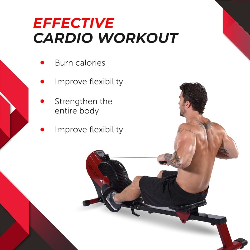 Stamina ATS Air Rower Machine  - Home Gym Rowing Machine recensie en prijs