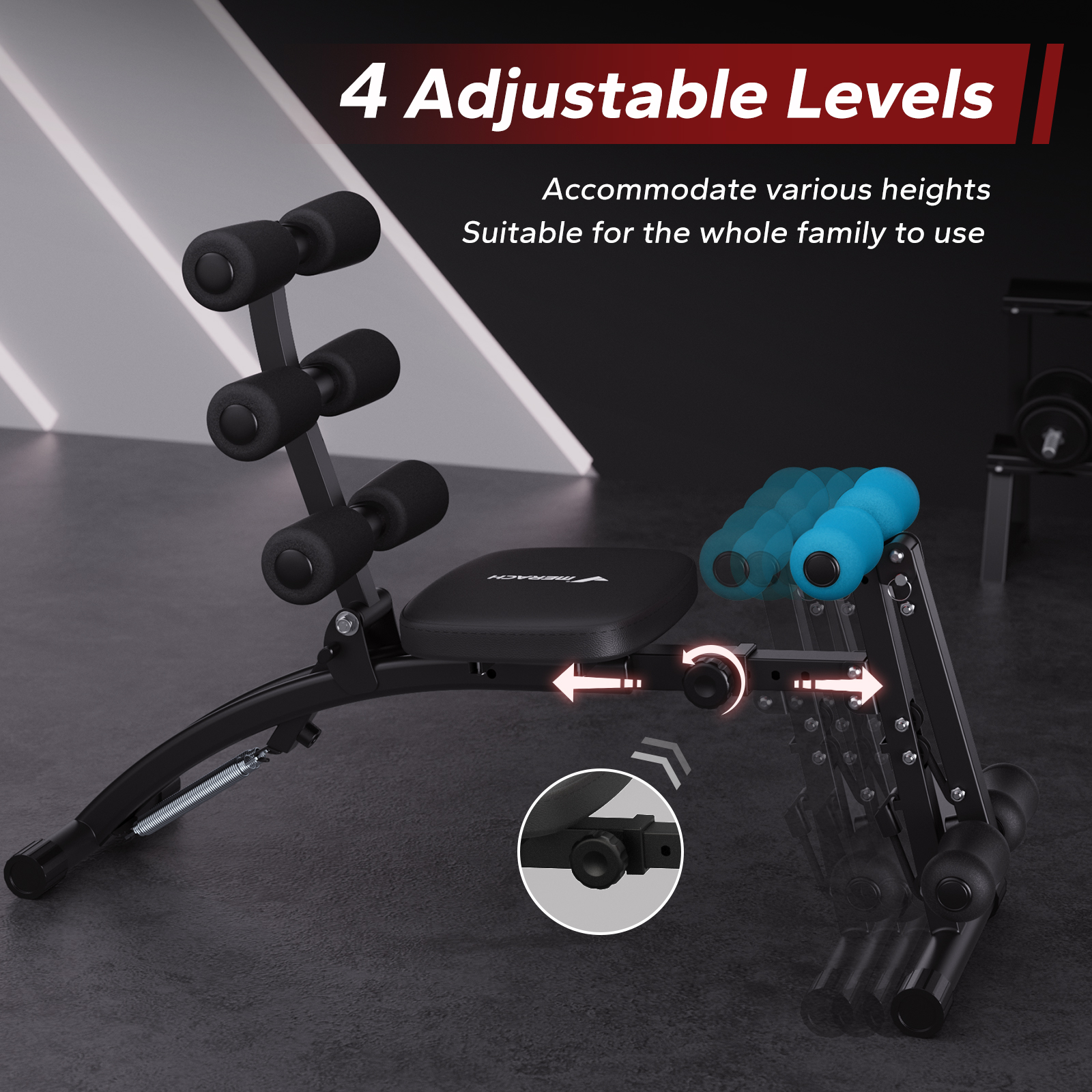 MERACH Ab Machine Multi-Functi - Home Gym Training Program recensie en prijs