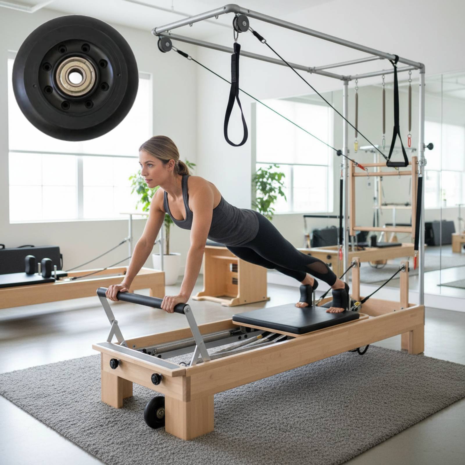 Pilates Reformer Wheel Black W - Home Gym Pilates recensie en prijs