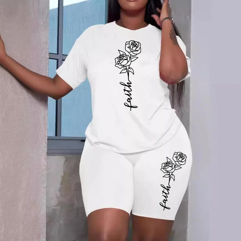 Faith Letter Printed Tracksuit - Home Gym Outfit recensie en prijs