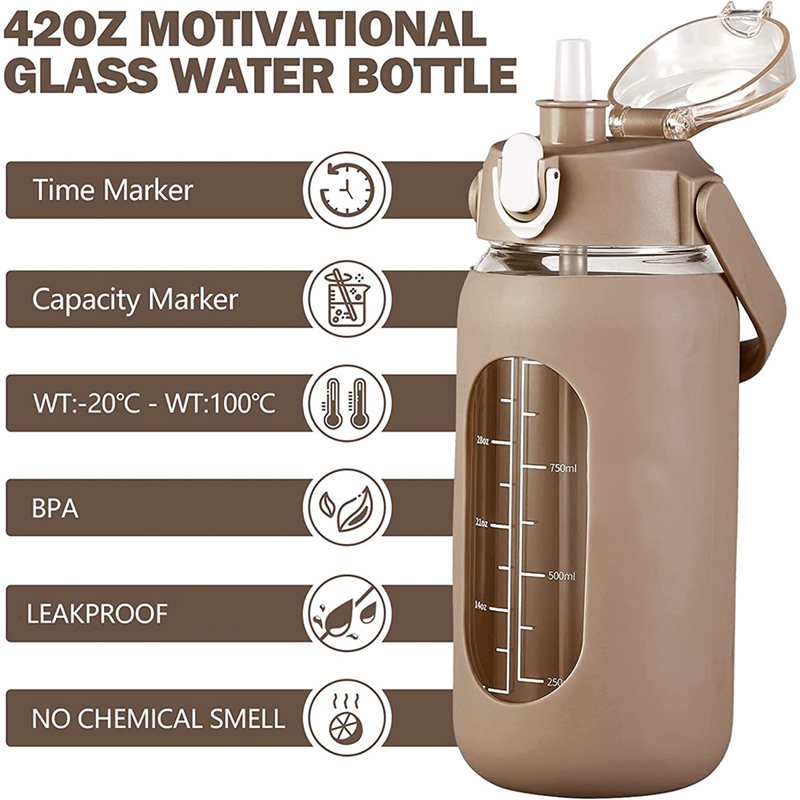 1000ML Glass Water Bottles Wit - Kettler Home Gym recensie en prijs